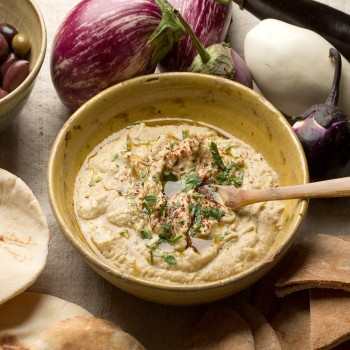Smoked aubergine purée